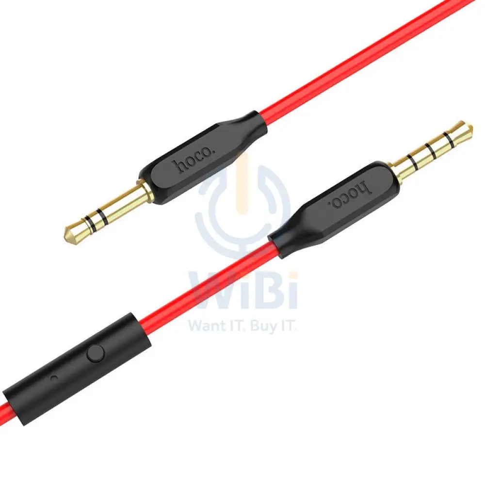 Hoco Cable 3.5mm to 3.5mm UPA12 audio AUX TPE braid with microphone Accessories > Cables & Converters > Cables