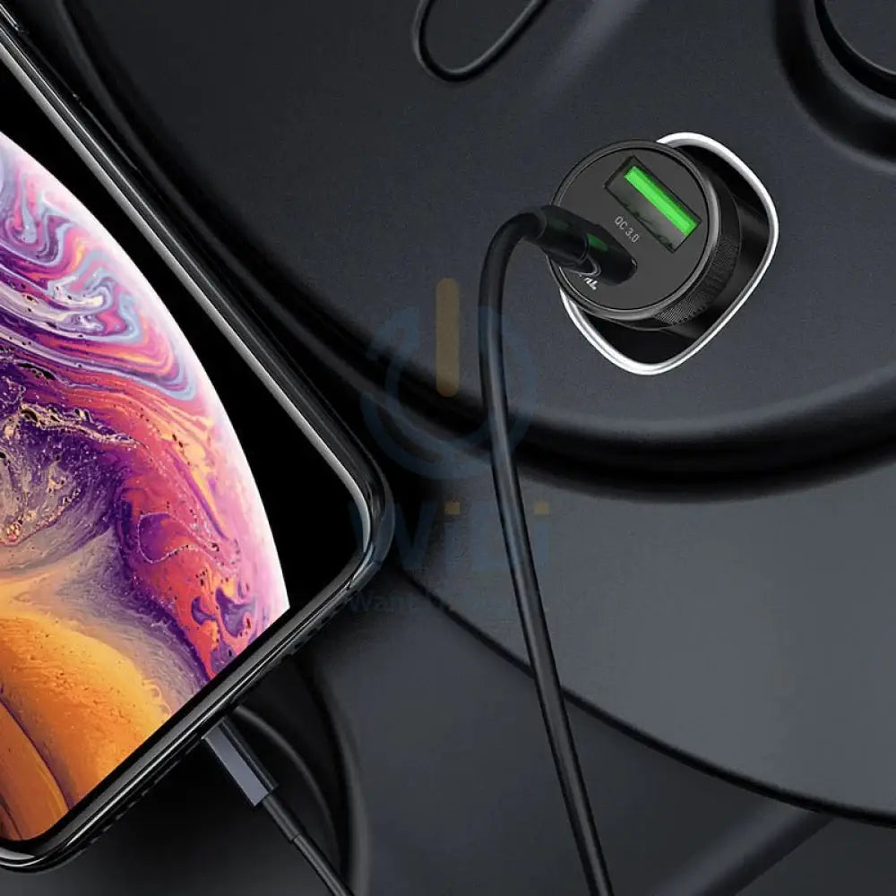 Hoco Car Charger Z32B Speed Up QC3.0 + PD20W Double Fast Charge - Black Accessories > Power Adapters
