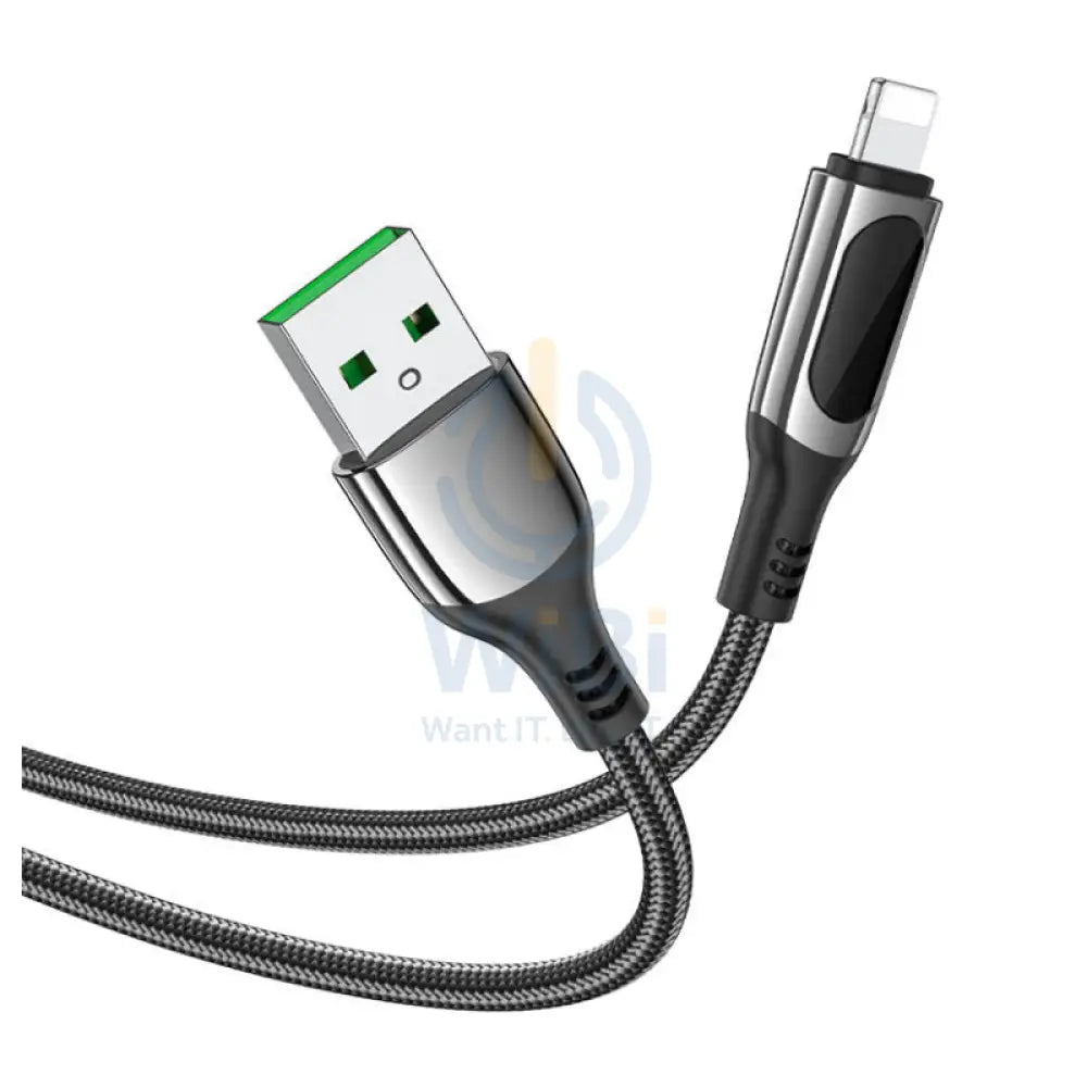 HOCO Extreme PD Charging Data Sync Cable - Lightning / 1.2 Meters / Black