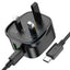 HOCO CS32B Rich Wall Charger With USB-C Cable - USB-C / USB-A / Black Accessories > Power Adapters