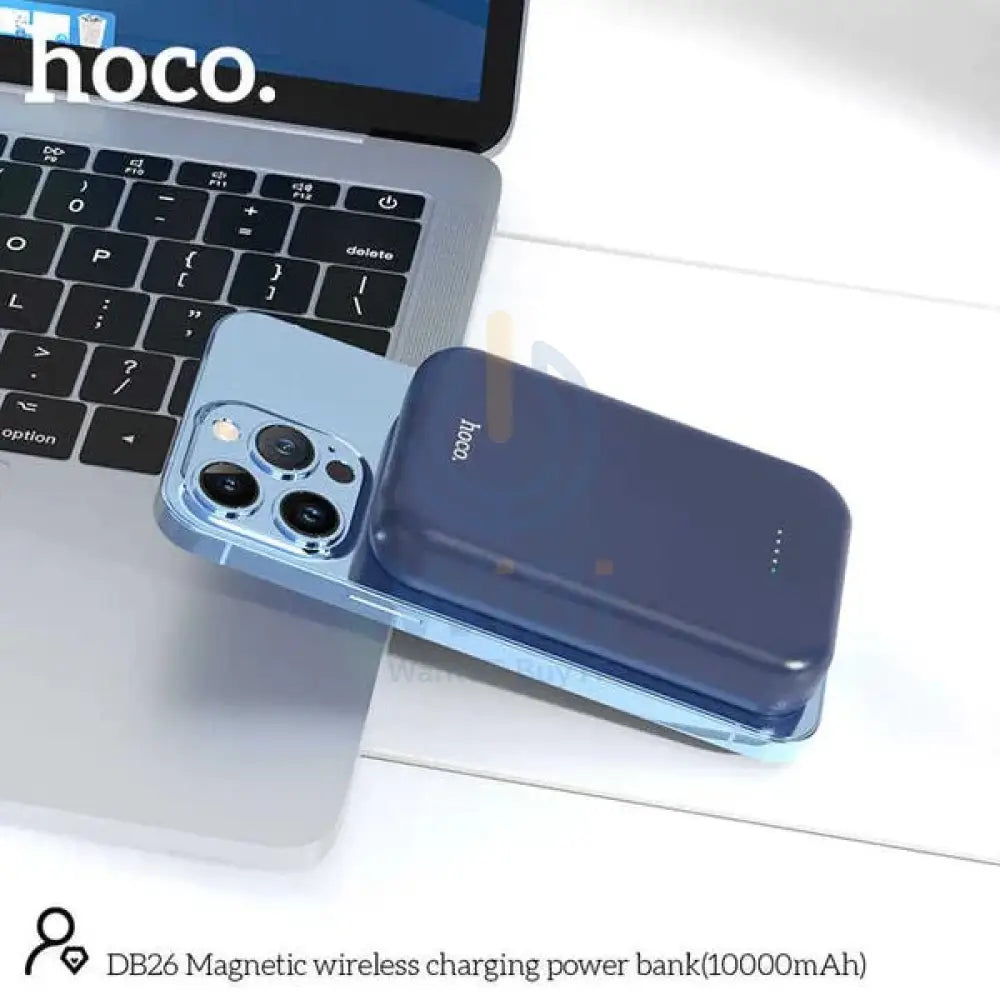 Hoco DB26 10000mAh Fast Charging Magnetic Wireless Power Bank - Black Accessories > Power Adapters
