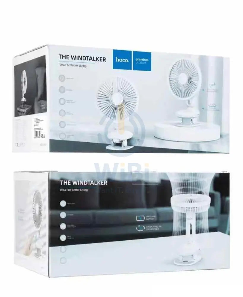 Hoco DF02 Moving Head Desktop Fan With Night Light Accessories > Smart Devices