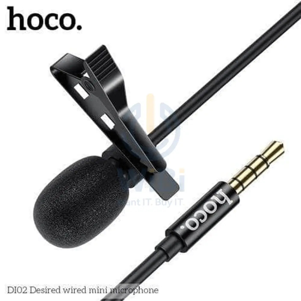 Hoco DI02 Mini Microphone - 2 Meter / 3.5mm / Black Accessories > Audio > Microphone