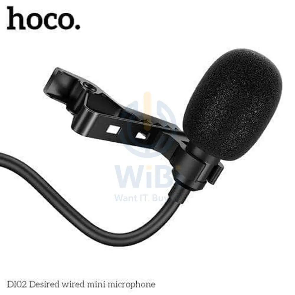 Hoco DI02 Mini Microphone - 2 Meter / 3.5mm / Black Accessories > Audio > Microphone