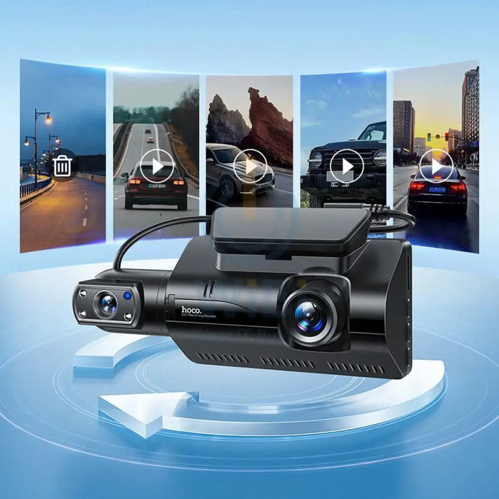 Hoco Di07 Dual Camera Driving Recorder - 200mAh / 2.5’’ Inch / USB / Wired - Black Cameras > Security Cameras