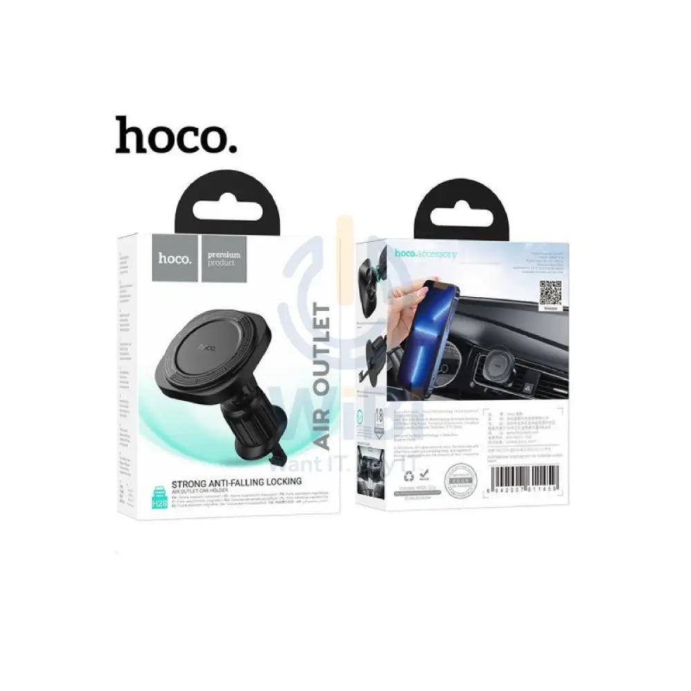 HOCO H28 Air outlet Car Holder - Black Accessories > Mobiles & Tablets > Mobiles > Mobile Holder / Stands