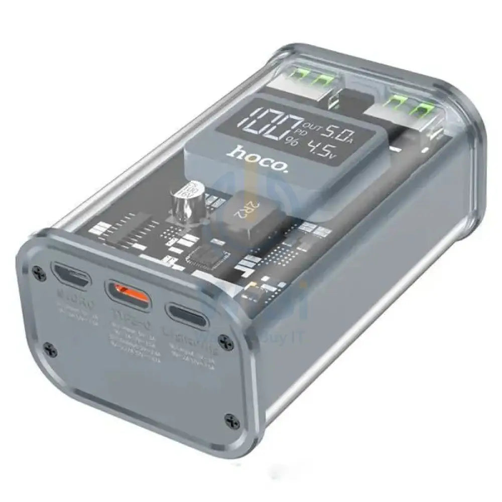 HOCO J105 Fully Compatible Power Bank 10000mAh 22.5W - Grey Accessories > Power Adapters