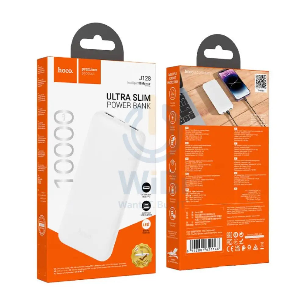Hoco J128 Power Bank - 10,000mah / 32W / White Accessories > Power Bank