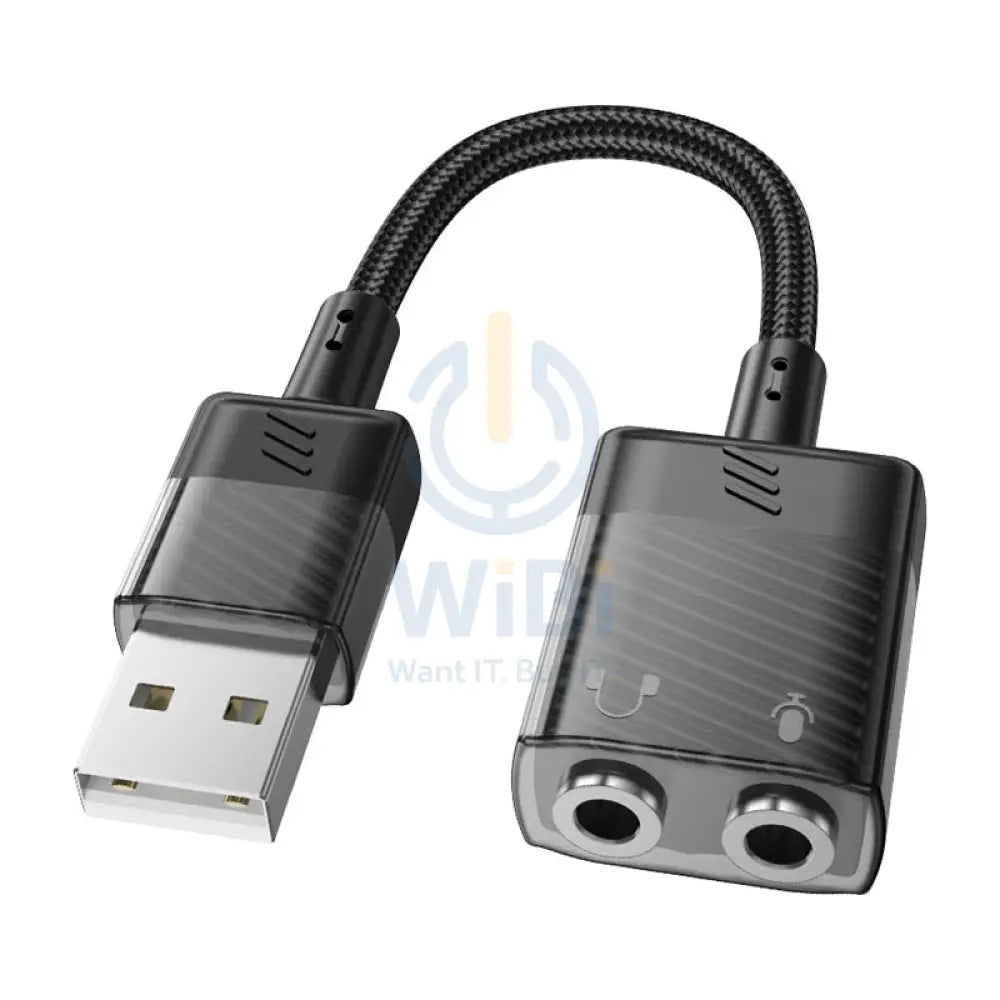 Hoco LS37 Spirit Audio Adapter Output Cable - 3.5mm / Black Accessories > Cables & Converters > Cables
