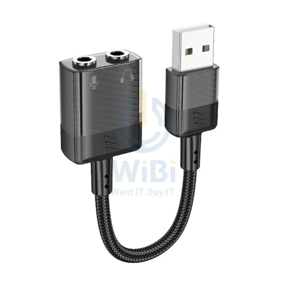 Hoco LS37 Spirit Audio Adapter Output Cable - 3.5mm / Black Accessories > Cables & Converters > Cables