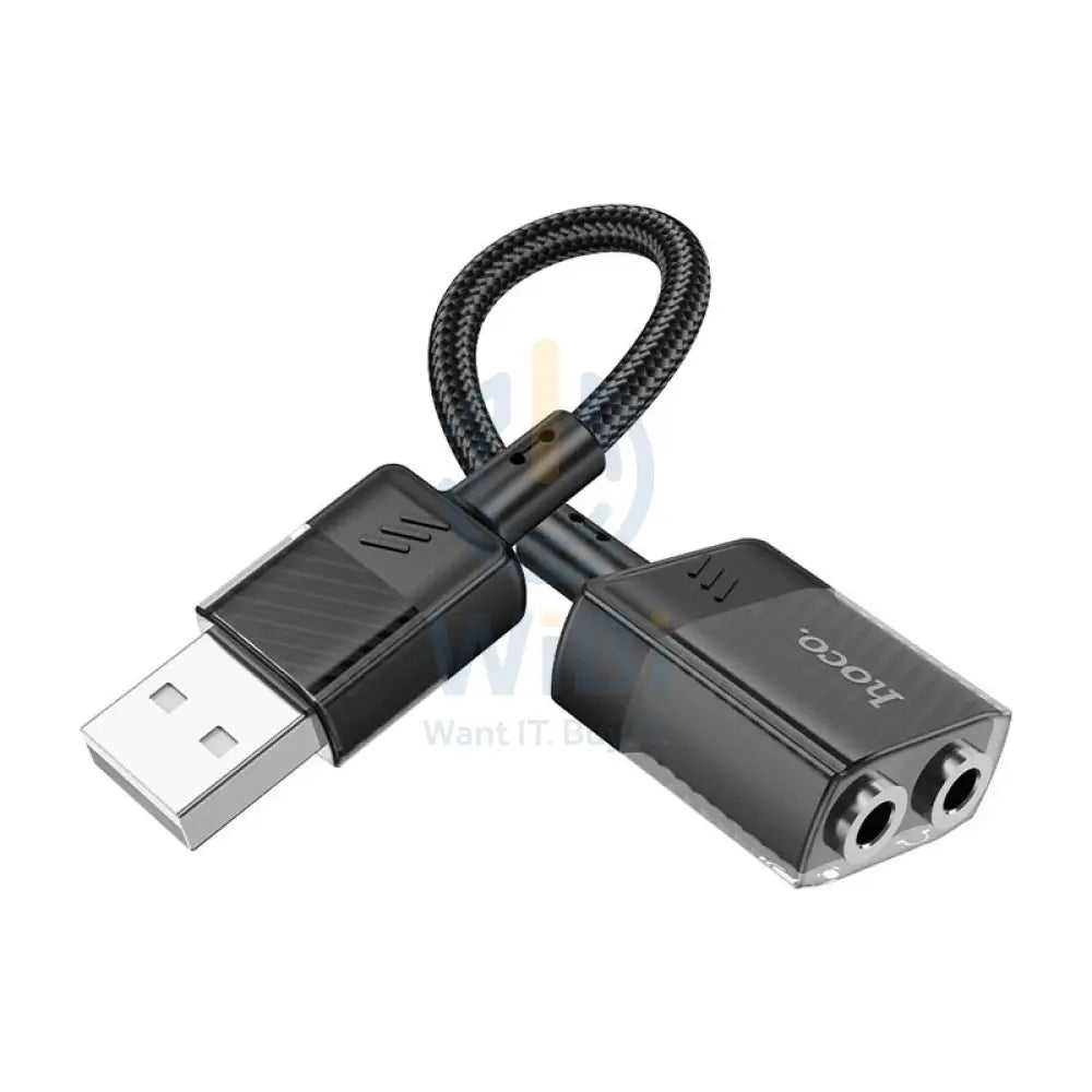 Hoco LS37 Spirit Audio Adapter Output Cable - 3.5mm / Black Accessories > Cables & Converters > Cables
