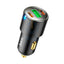 HOCO NZ6 PD45W Car Charger With USB-C Cable - USB-C / USB-A / Black