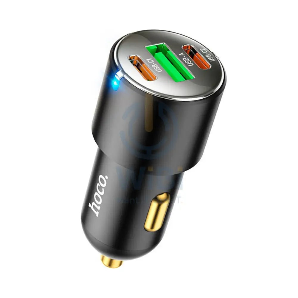 HOCO NZ6 PD45W Car Charger With USB-C Cable - USB-C / USB-A / Black