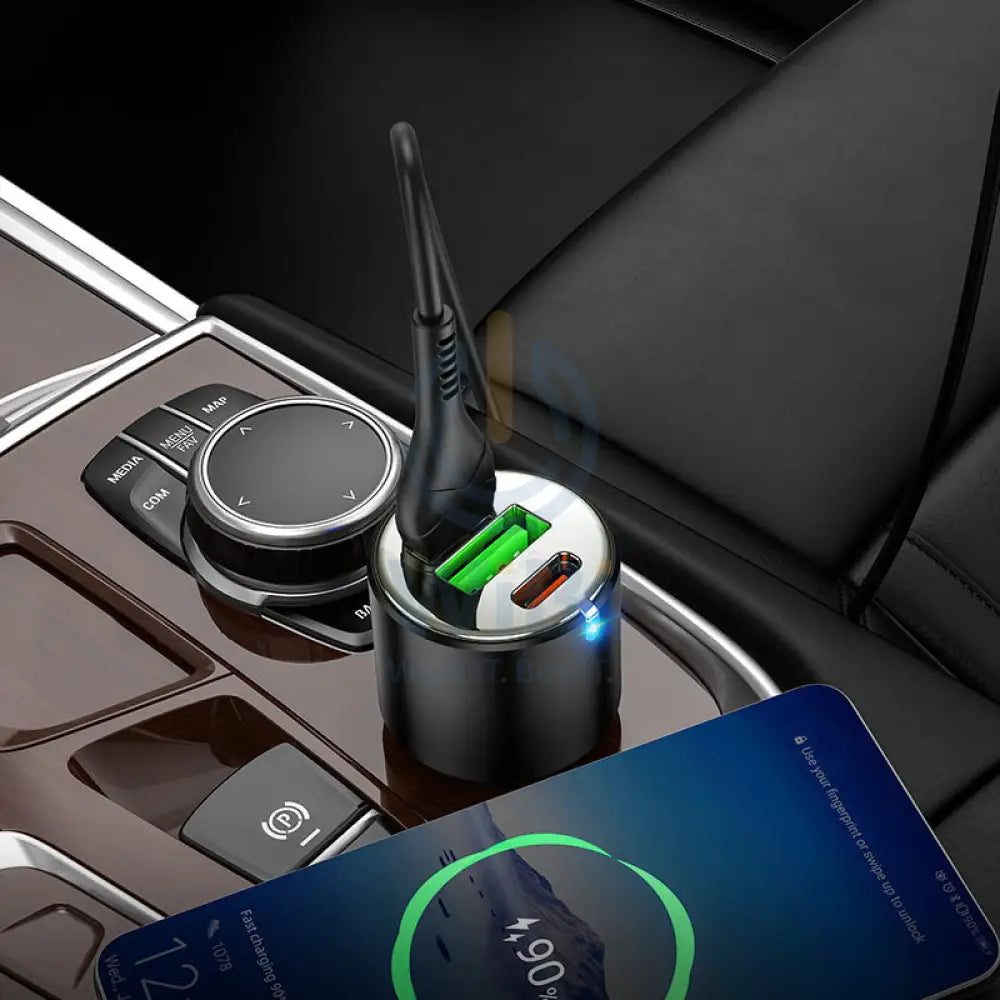 HOCO NZ6 Three-ports Mini Car Charger - 45W / Dual PD / QC3.0 / Green Accessories > Mobiles & Tablets > Mobiles > Car