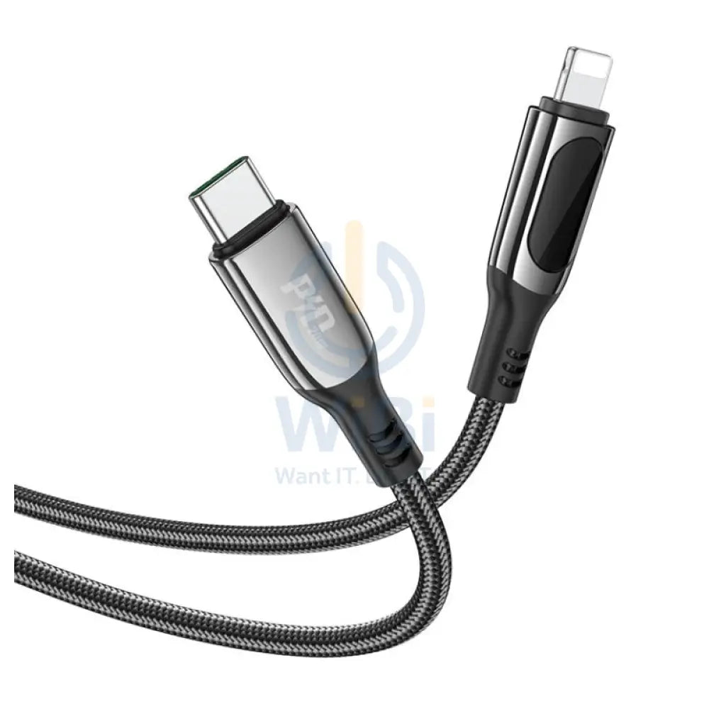 HOCO Extreme PD Charging Data Sync Cable - USB-C To Lightning / 1.2 Meters / Black