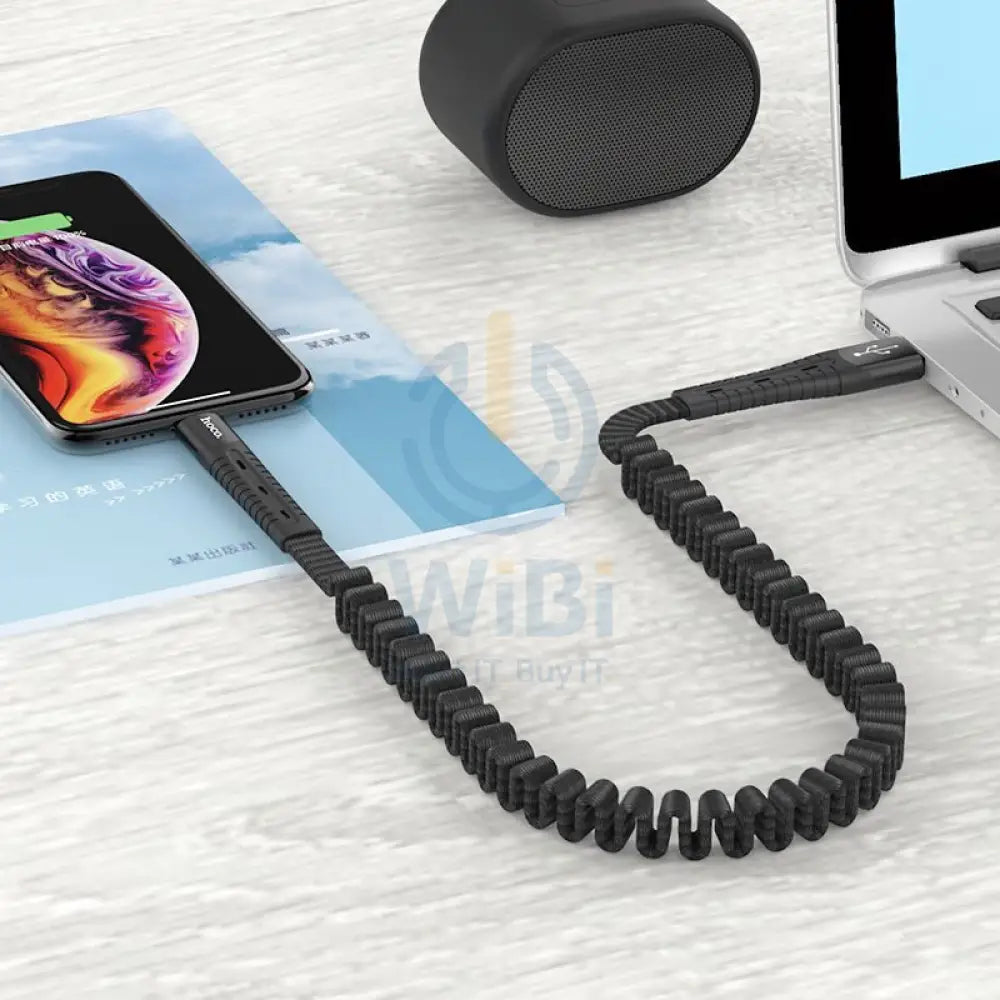 Hoco U78 Cotton Treasure Cable USB to Lightning - Black Accessories > Cables & Converters > Cables