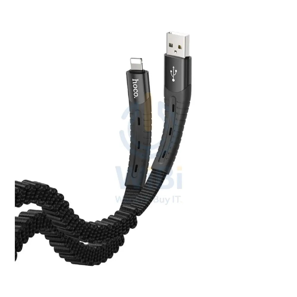 Hoco U78 Cotton Treasure Cable USB to Lightning - Black Accessories > Cables & Converters > Cables
