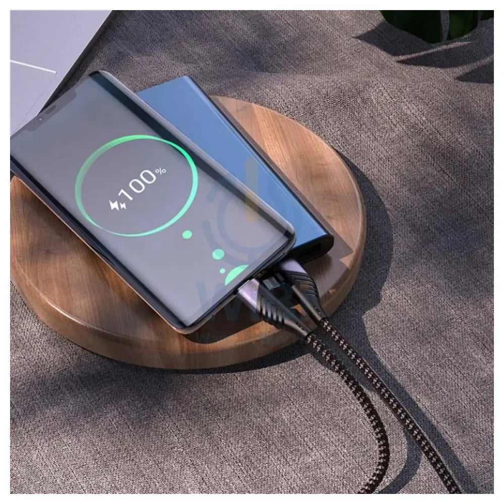 HOCO U95 2-IN-1 Charging Cable - USB-C To USB-C/Lightning / 1.2 Meters / Black
