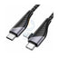 HOCO U95 2-IN-1 Charging Cable - USB-C To USB-C/Lightning / 1.2 Meters / Black