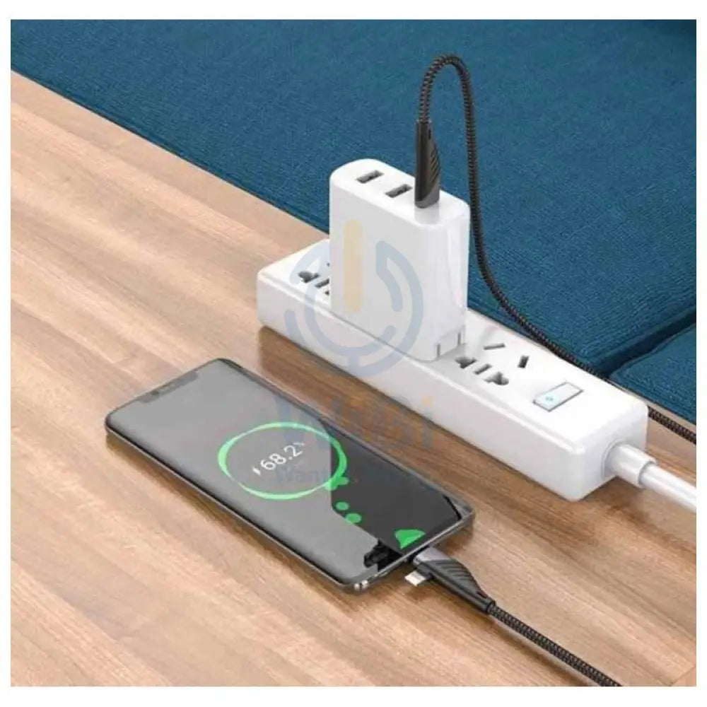 HOCO U95 2-IN-1 Charging Cable - USB-C To USB-C/Lightning / 1.2 Meters / Black