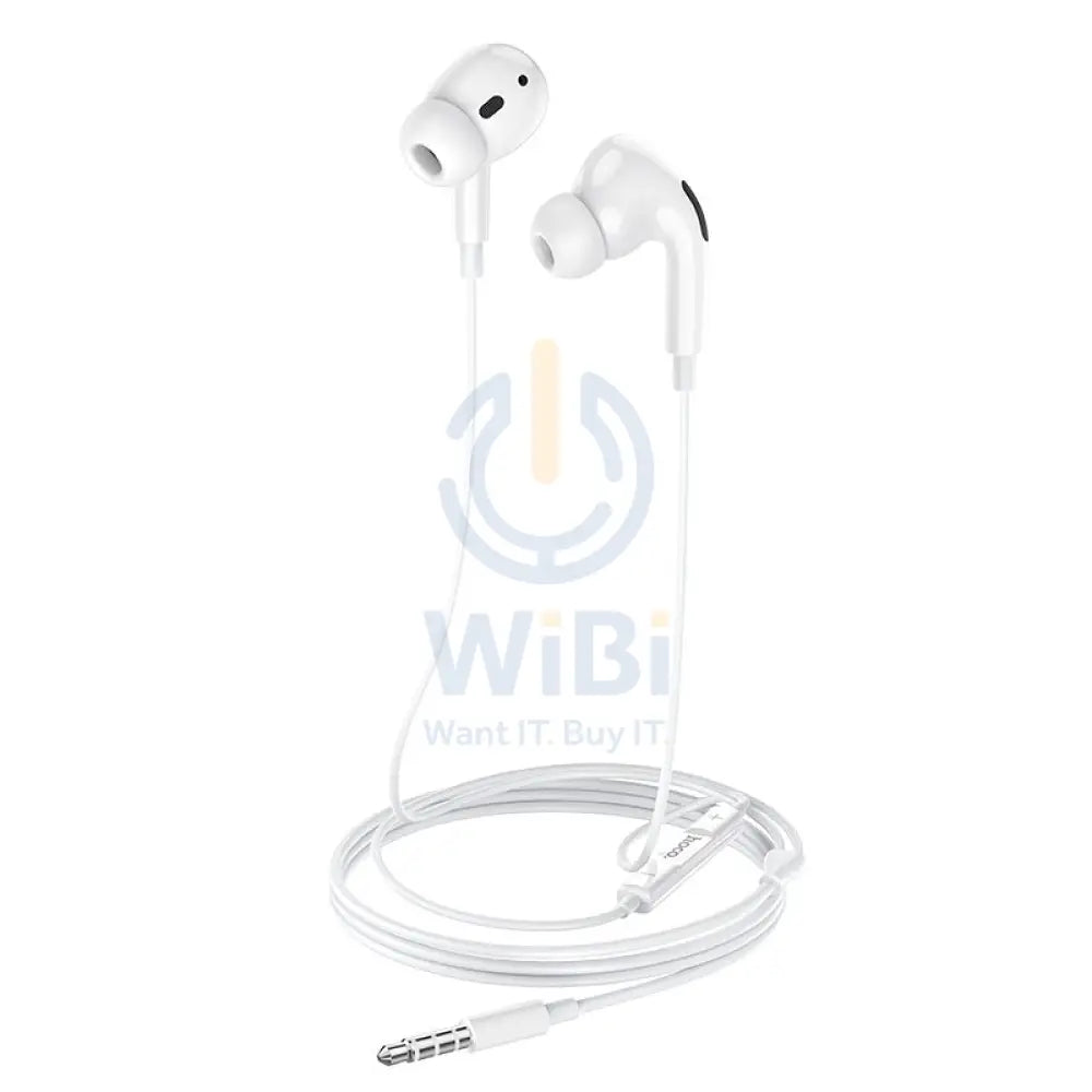 Hoco Wired earphones 3.5mm M1 Pro Original series with mic – White Accessories > Audio > Headphones