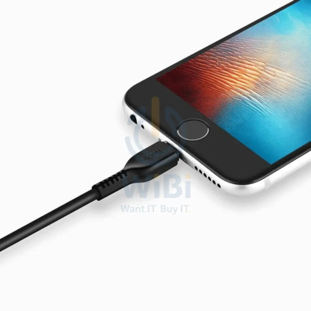 Hoco X20 Flash Charging Data Cable - 2 Meter / Type-C (2 PCs) / Lightning - (3 PCs) / Black / Pack Of 5 Accessories >