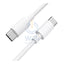 HOCO X51 High-Power Charging Data Sync Cable - USB-C To USB-C / 1.5 Meters / White