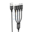 Hoco X76 4-in-1 Charging Cable - Lightning / 2x Type-C / Micro USB / 1 Meter / Black Accessories > Cables & Converters