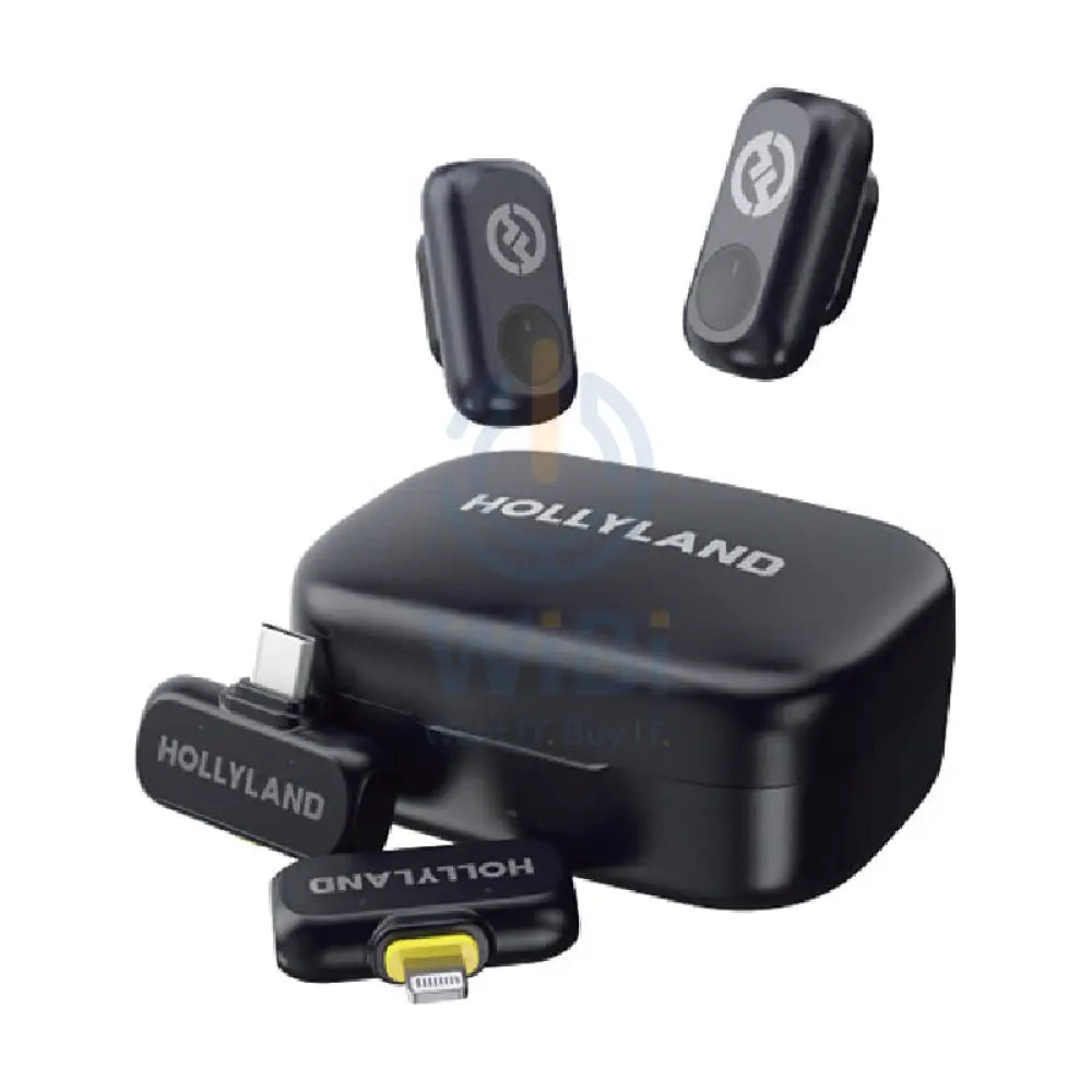 HOLLYLAND LARK A1 Combo 2-Person Wireless Microphone System - USB-C / Lightning / Space Gray Accessories > Audio >