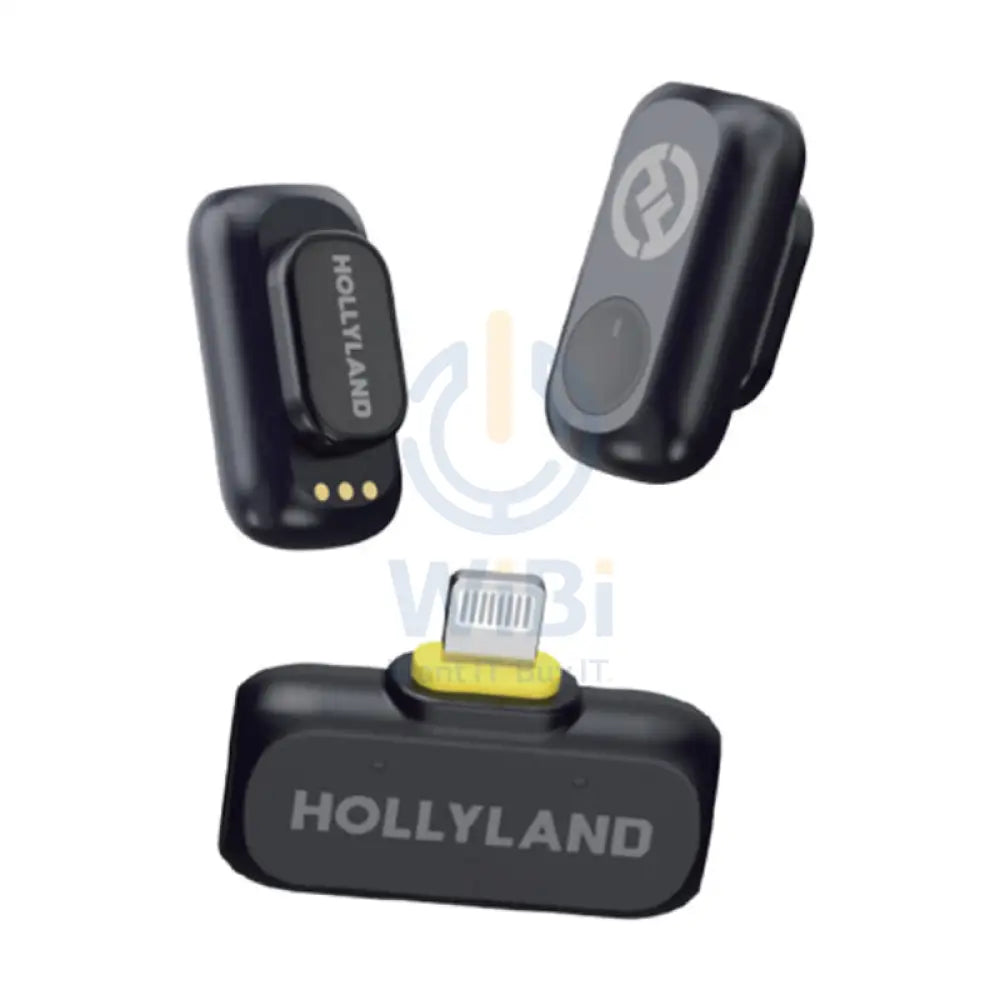 HOLLYLAND LARK A1 Mini Duo 2-Person Wireless Microphone System - Lightning / 2.4GHz / Space Gray Accessories > Audio >