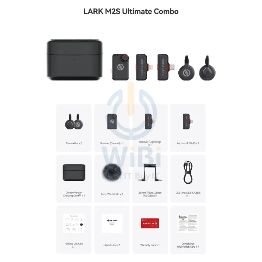 HOLLYLAND LARK M2S Ultimate Combo 2-Person Wireless Microphone System - Space Gray Accessories > Audio > Microphone