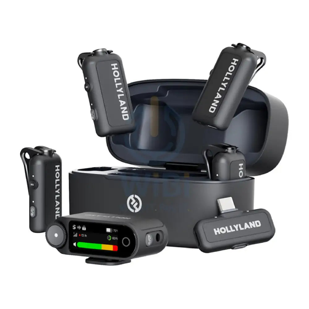 HOLLYLAND LARK MAX 2 Combo 4-Person Wireless Microphone System - 2.4GHz / Space Gray Accessories > Audio > Microphone