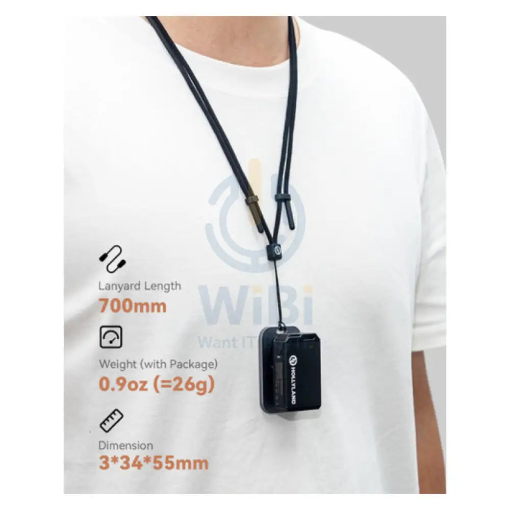 HOLLYLAND Necklace Magnetic Pendant for Lark Max - Black Accessories > Smart Devices