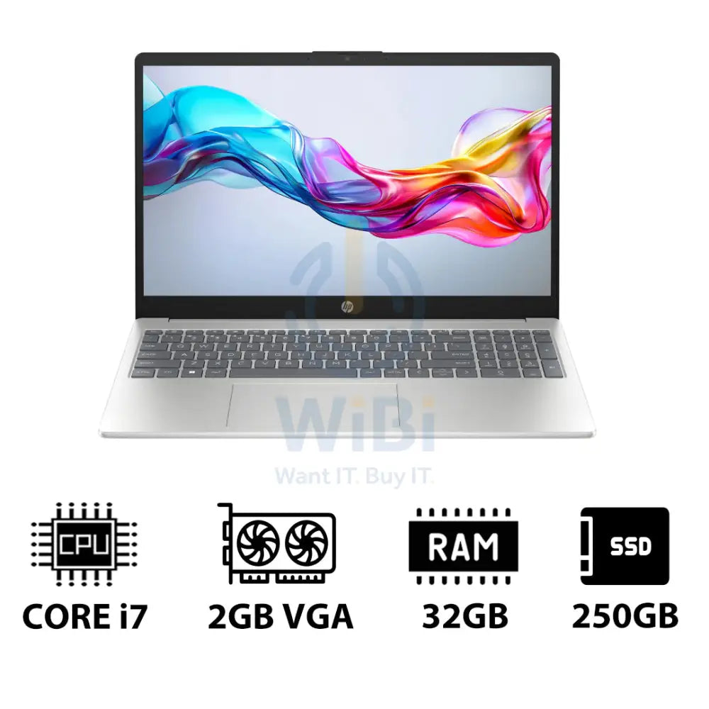 HP 15-FD0142NE - 15.6’’ FHD / i7 / 32GB / 250GB (NVMe M.2 SSD) / MX570 2GB VGA / DOS (Without OS) / 1YW / Natural