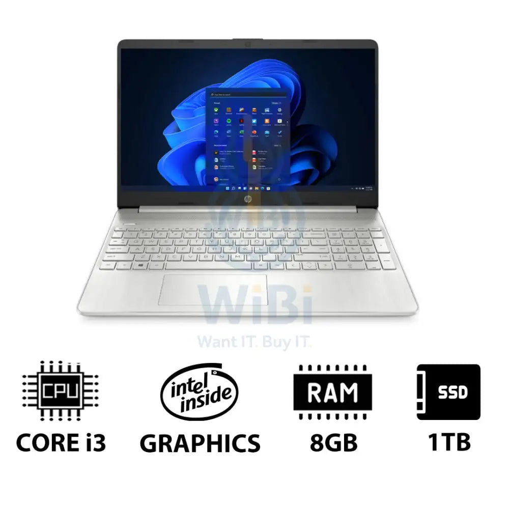 HP 15S FQ5210NE 15.6’’ FHD / i3 / 8GB / 1TB (NVMe M.2 SSD) / Win 11 Pro / 1YW / Natural silver Laptop Laptops