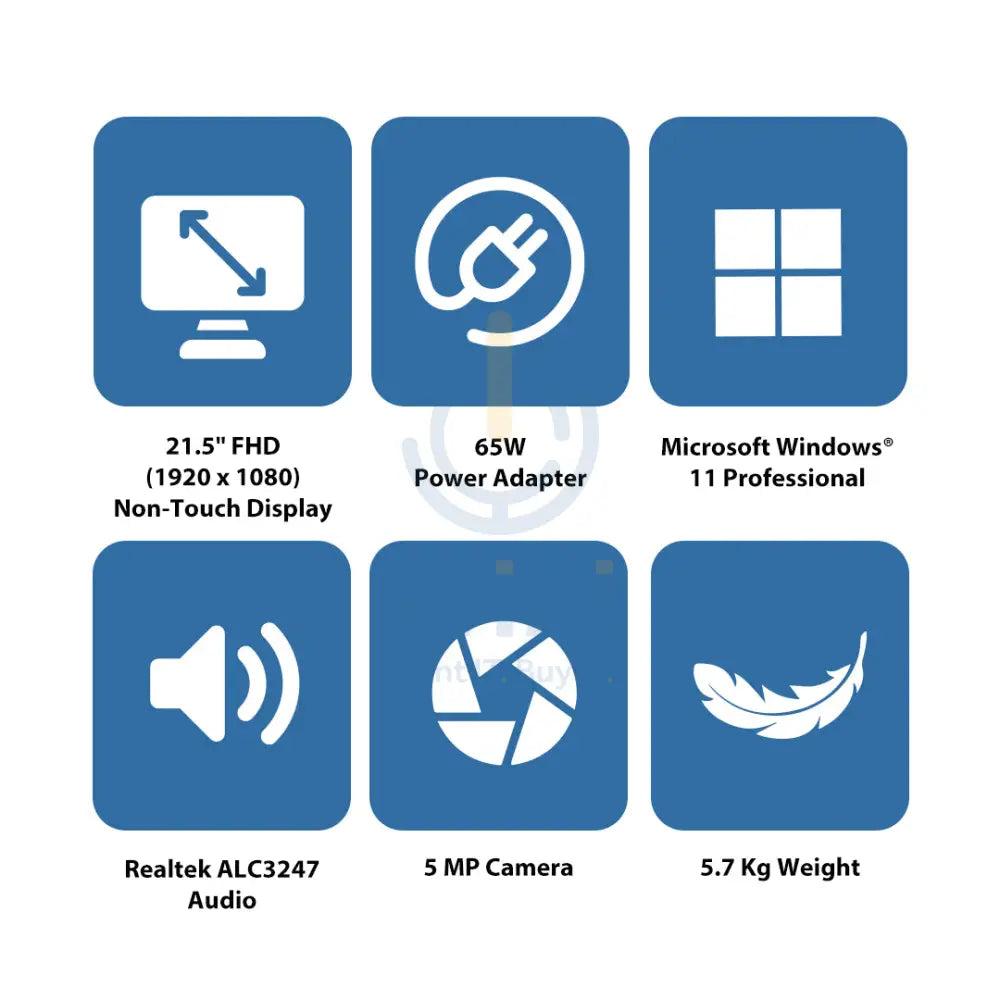 HP 200 G4 AIO PC - i5 / 8GB / 500GB (NVME M.2 SSD) / 21.5’’ FHD Non-Touch / Win 11 Pro / 1YW / Snow White - Desktop