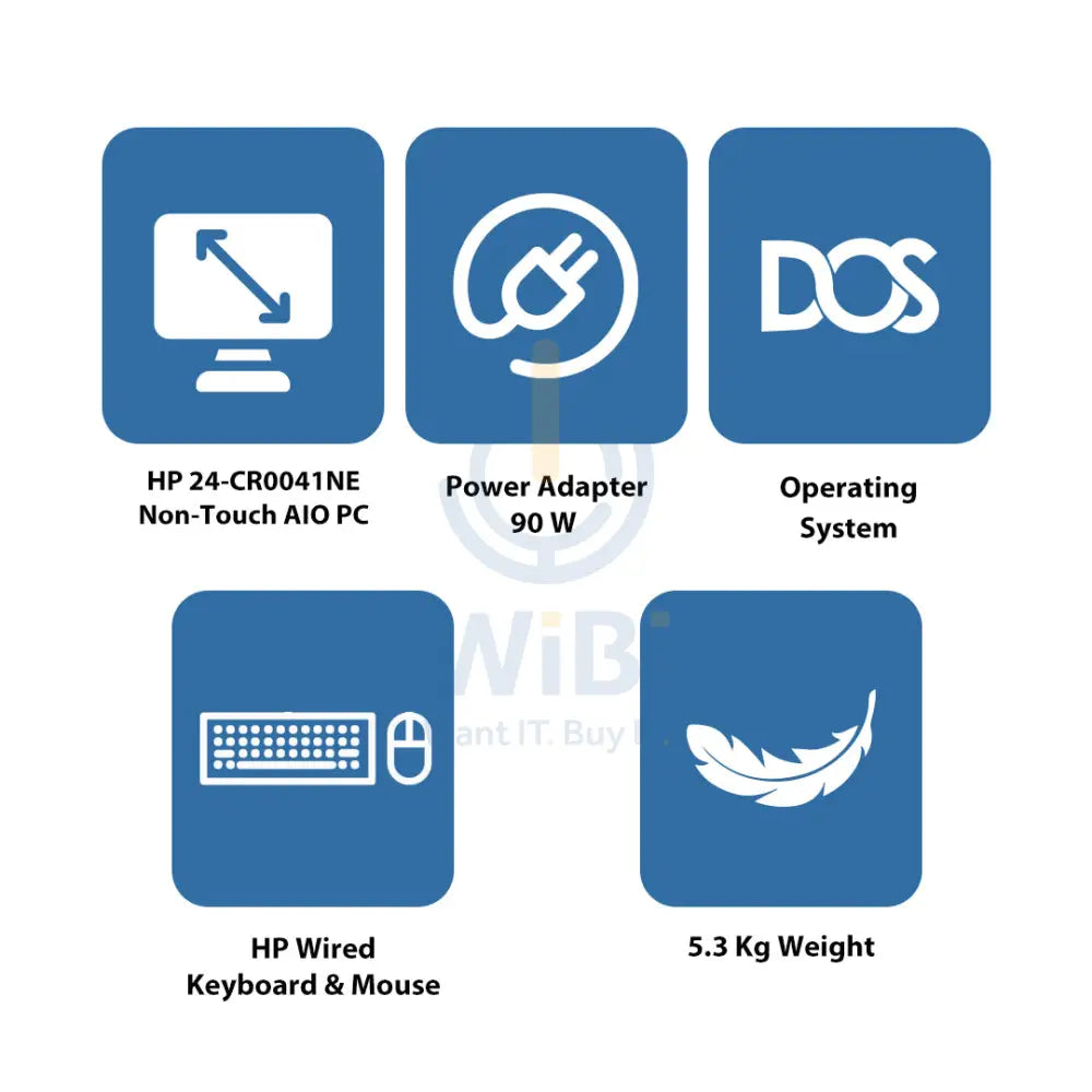 HP 24-CR0041NE AIO PC - 23.8’’ FHD Non-Touch / i7 / 8GB / 512GB (NVMe M.2 SSD) / DOS (Without OS) / 1YW / Jet Black