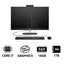HP 27-CR0011NE AIO PC - i7 / 16GB / 1TB (NVMe M.2 SSD) / 27’’ FHD Touch / DOS (Without OS) / 1YW / Jet Black - Desktop