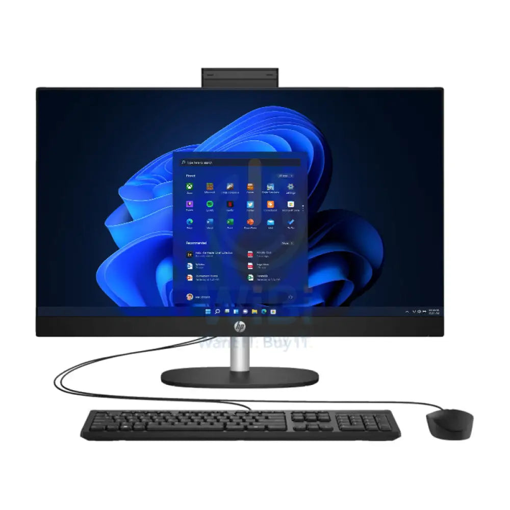 HP 27-CR0011NE AIO PC - i7 / 8GB / 512GB (NVMe M.2 SSD) / 27’’ FHD Touch / Win 11 Pro / 1YW / Jet Black - Desktop