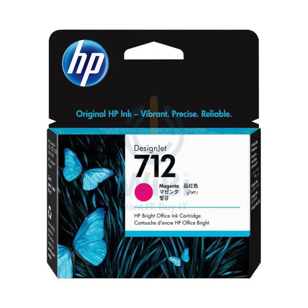 HP 712 Magenta DesignJet Ink Cartridge - 29 ml / Magenta Color / Ink Cartridge