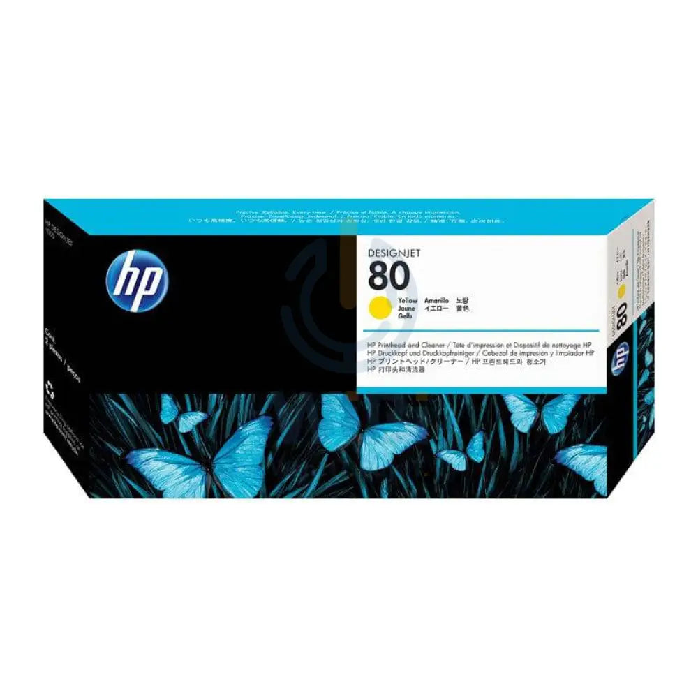 HP 80 Yellow DesignJet Printhead And Printhead Cleaner - Printhead / 17 ml / Yellow