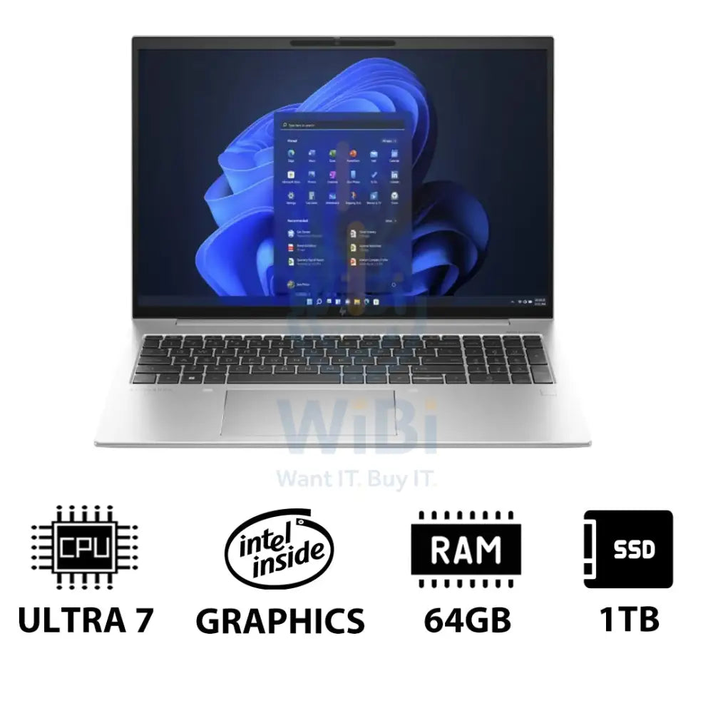 HP EliteBook 860 G11 16.0’’ WUXGA / Ultra 7 155H / 64GB / 1TB (NVMe M.2 SSD) / Win 11 Pro / 1YW Laptop Laptops