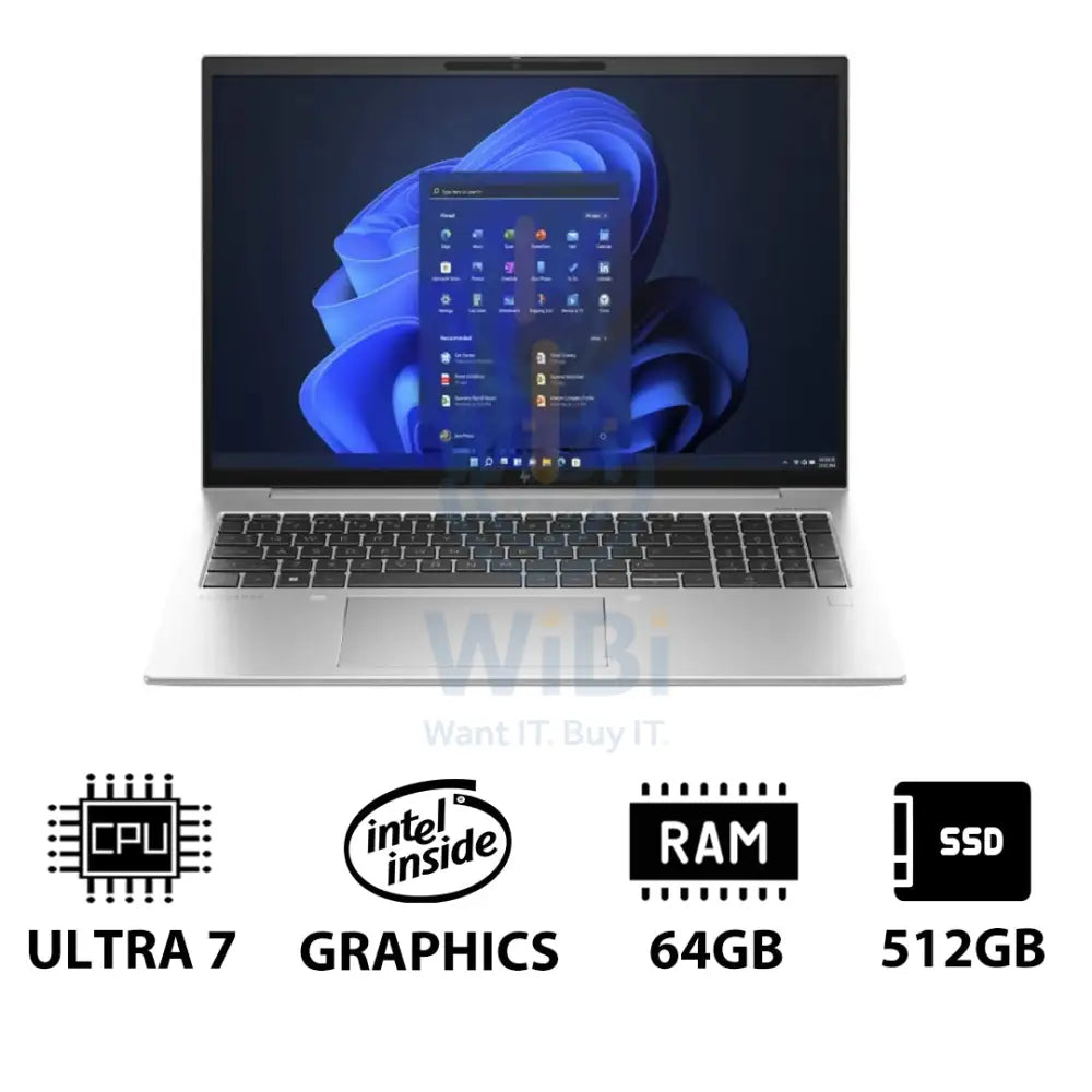 HP EliteBook 860 G11 16.0’’ WUXGA / Ultra 7 155H / 64GB / 512GB (NVMe M.2 SSD) / Win 11 Pro / 1YW Laptop Laptops