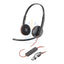 Poly Blackwire 3220 Stereo USB-C Headset - On-Ear / USB-C/A Adapter Accessories > Audio > Headphones