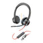 Poly Blackwire 8225 Stereo USB-C Headset - On-Ear / USB-C/A Adapter / (Microsoft Teams Certified) Accessories > Audio >