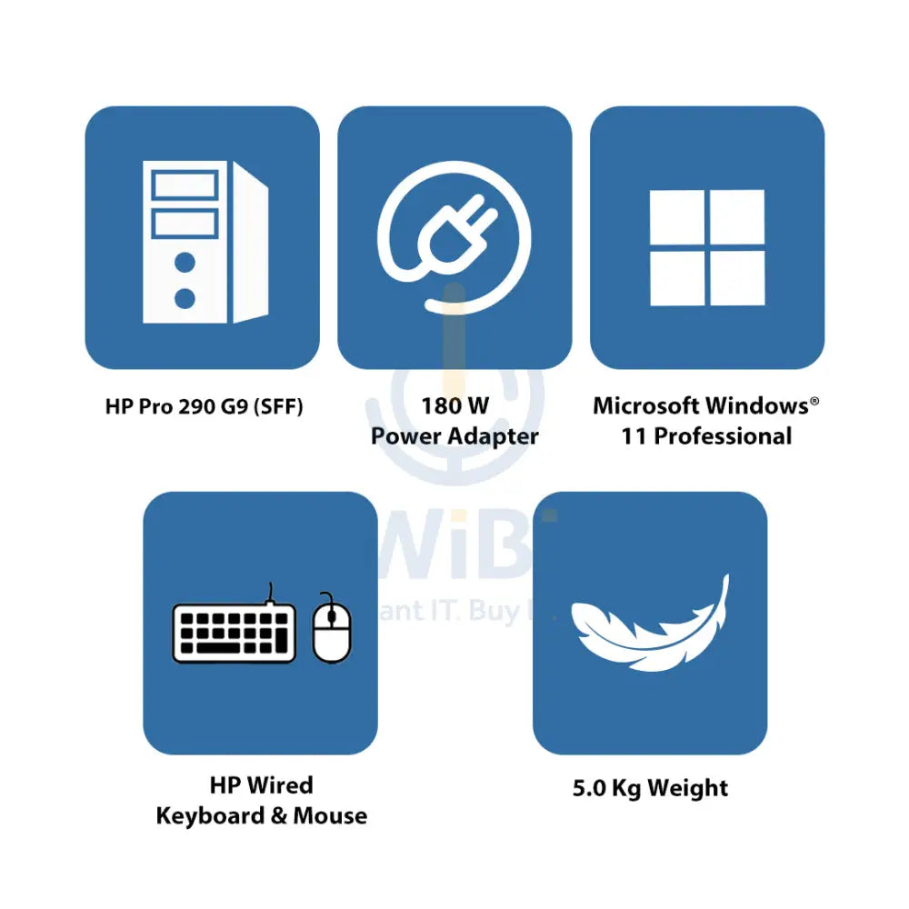 HP Pro 290 G9 (SFF) - i5 / 16GB / 250GB (NVMe M.2 SSD) / Win 11 Pro / 1YW - Desktop Desktop & All-In-One PCs > Desktop