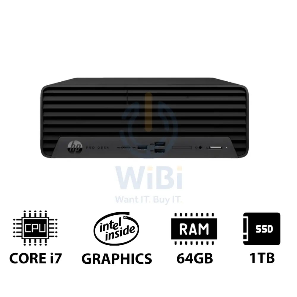 HP Pro SFF 400 G9 - i7 / 64GB / 1TB (NVMe M.2 SSD) / Win 11 Pro / 1YW - Desktop Desktop & All-In-One PCs > Desktop PCs