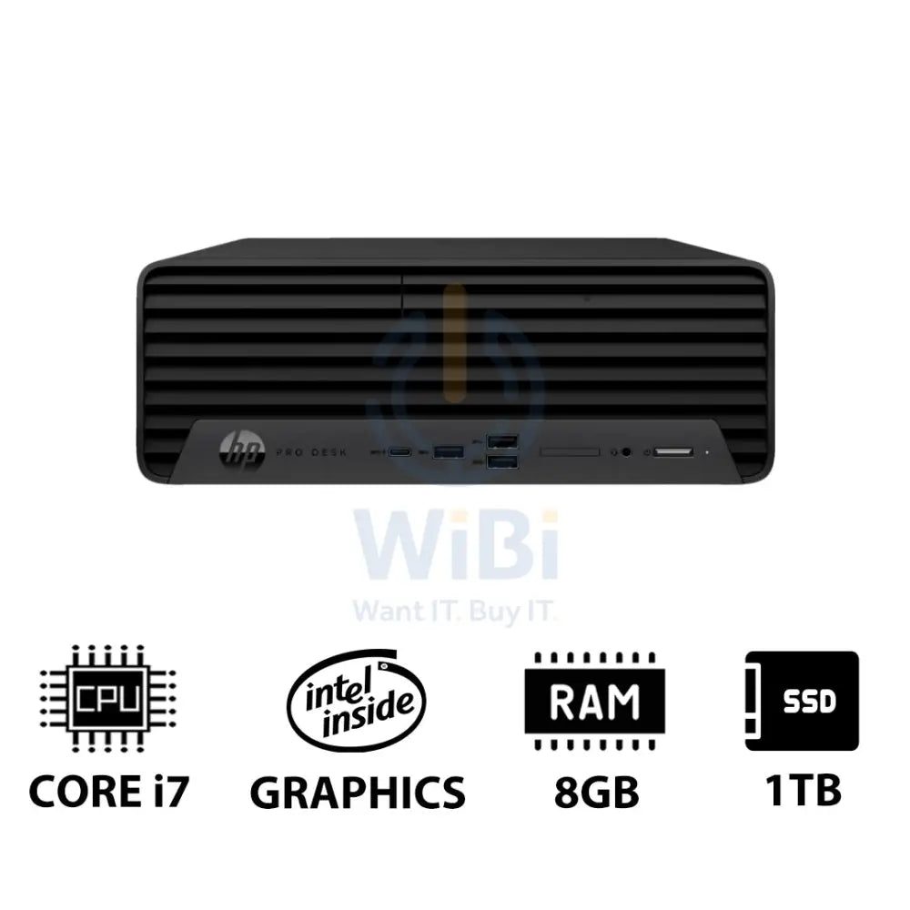HP Pro SFF 400 G9 - i7 / 8GB / 1TB (NVMe M.2 SSD) / DOS (Without OS) / 1YW - Desktop Desktop & All-In-One PCs > Desktop