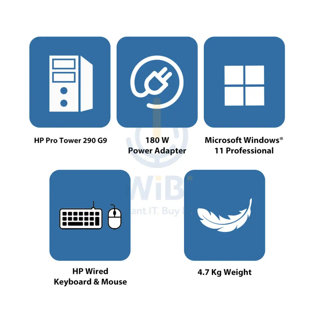 HP Pro Tower 290 G9 - i5 / 16GB / 500GB (NVMe M.2 SSD) / Win 11 Pro / 1YW - Desktop Desktop & All-In-One PCs > Desktop