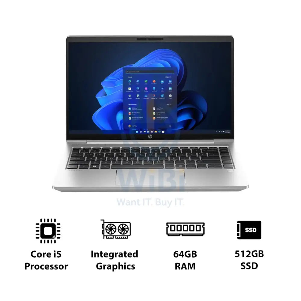 HP ProBook 440 G10 - 14.0’’ FHD / i5 / 64GB / 512GB (NVMe M.2 SSD) / Win 11 Pro / 1YW - Laptop Laptops